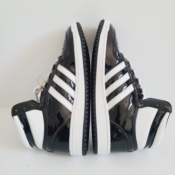 NEW Adidas OG Top Ten RB Patent Leather Shoes FZ6191 Size 9 Black - Picture 4 of 8